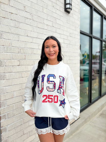 USA Patchwork Sweatshirt