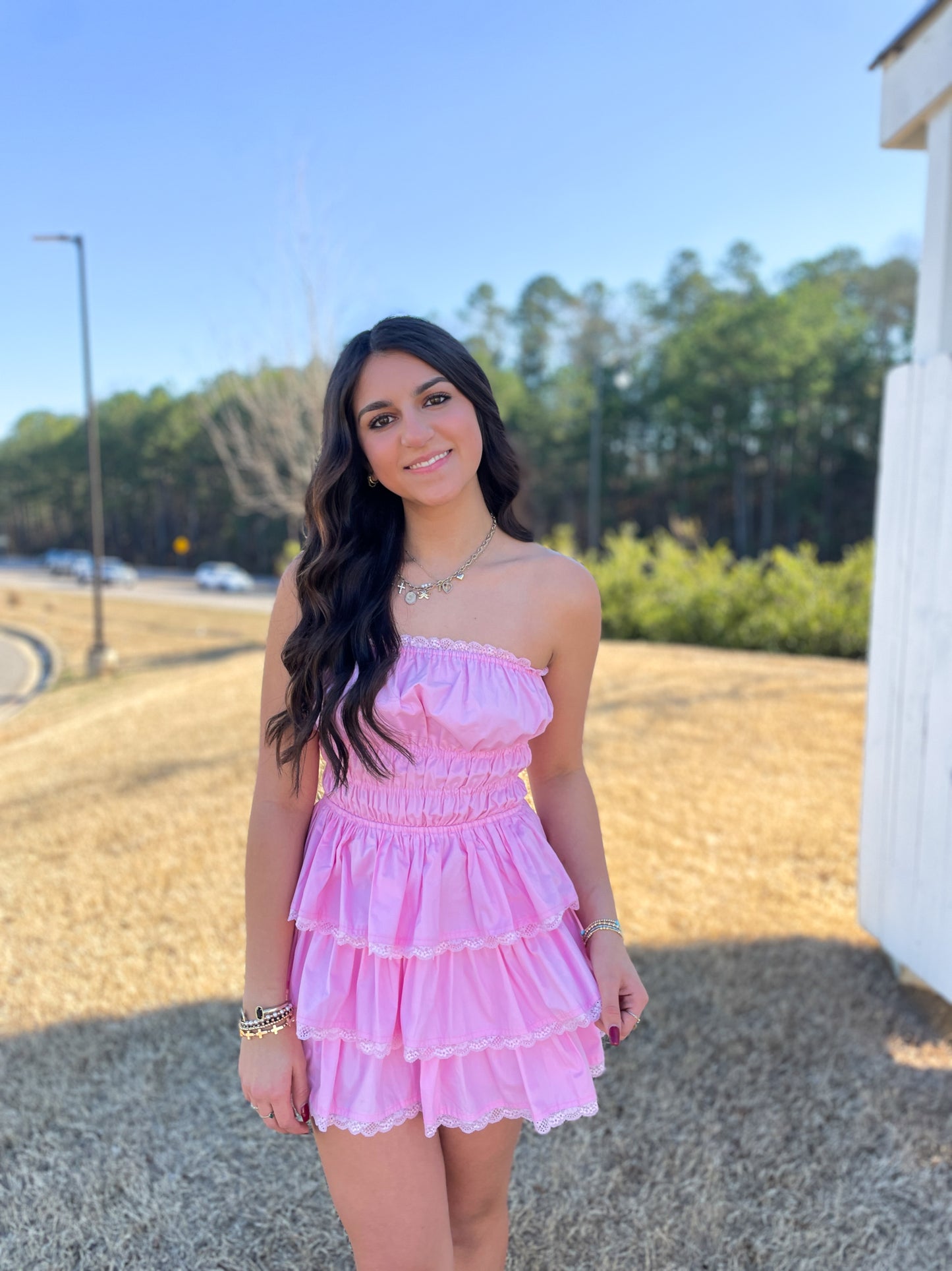 Ava Lace Tiered Dress