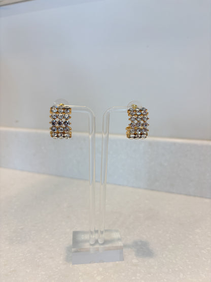 Rhinestone Hoop Earrings