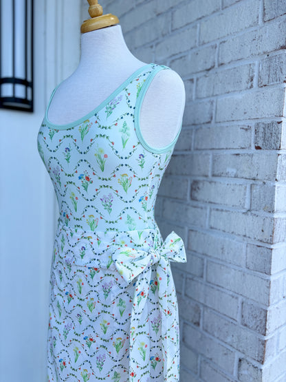One Piece Floral Swim Suit & Skirt