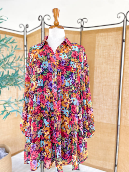 Floral Lightweight Mini Dress