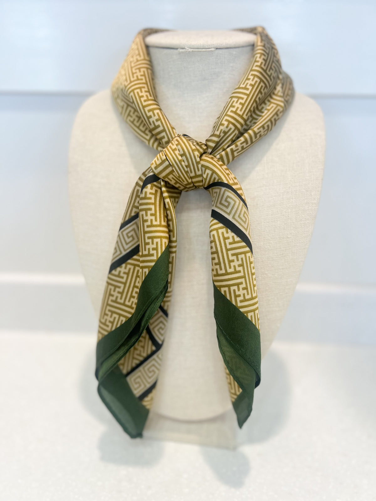 Patterned Silk Scarf
