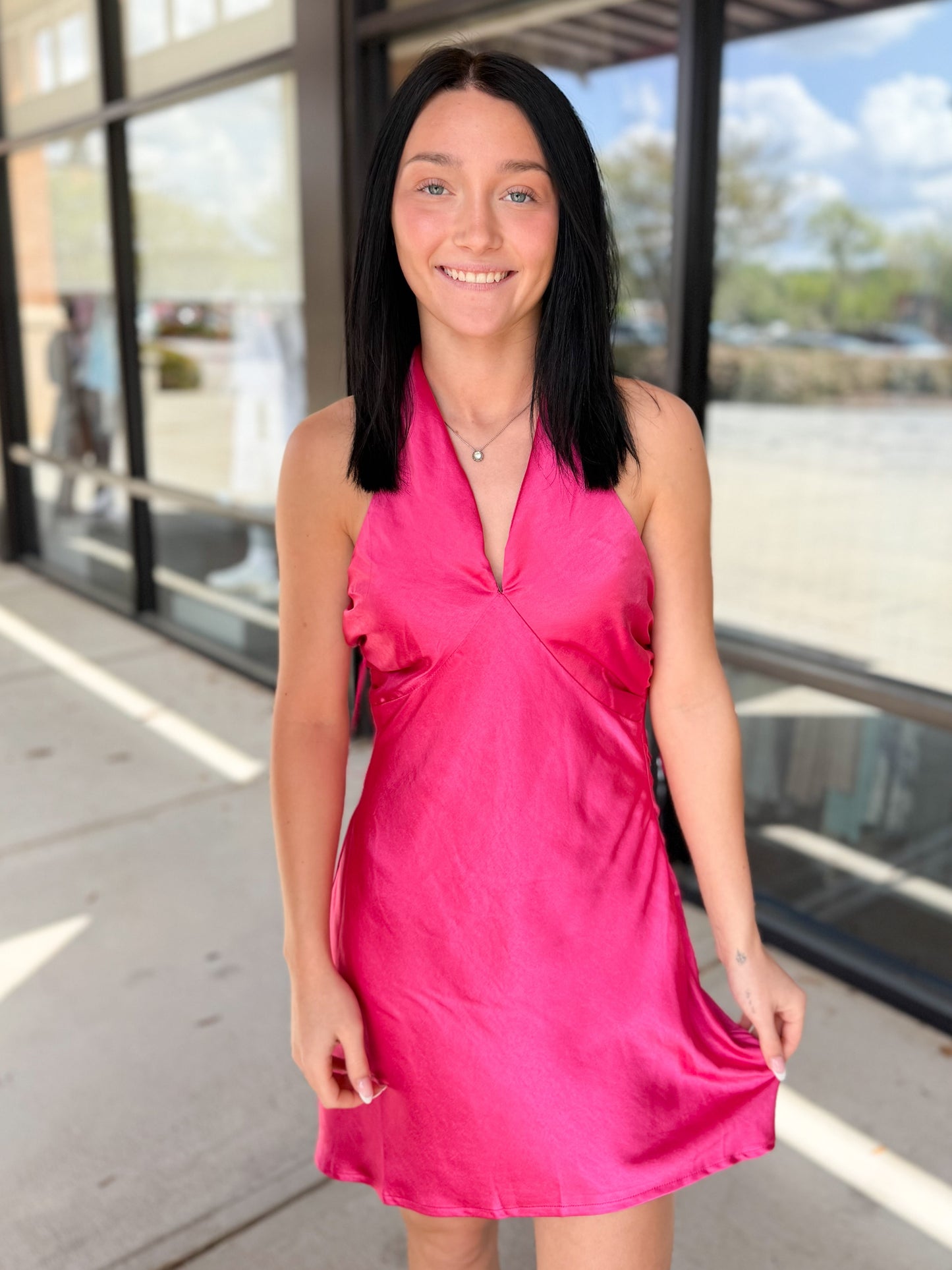 Odette Satin Mini Dress