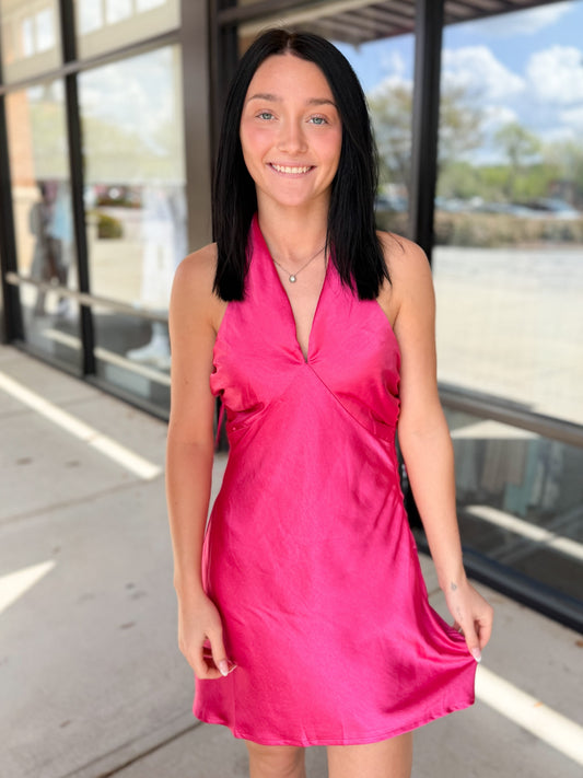 Odette Satin Mini Dress