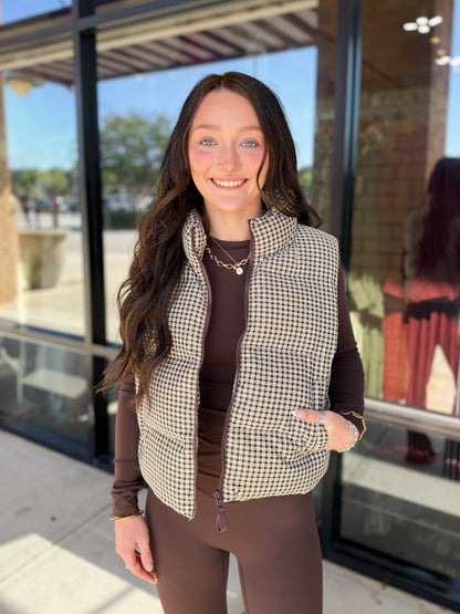 Plaid Puffer Jacket