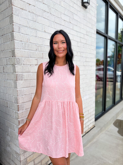 Leaf Patterned Dress