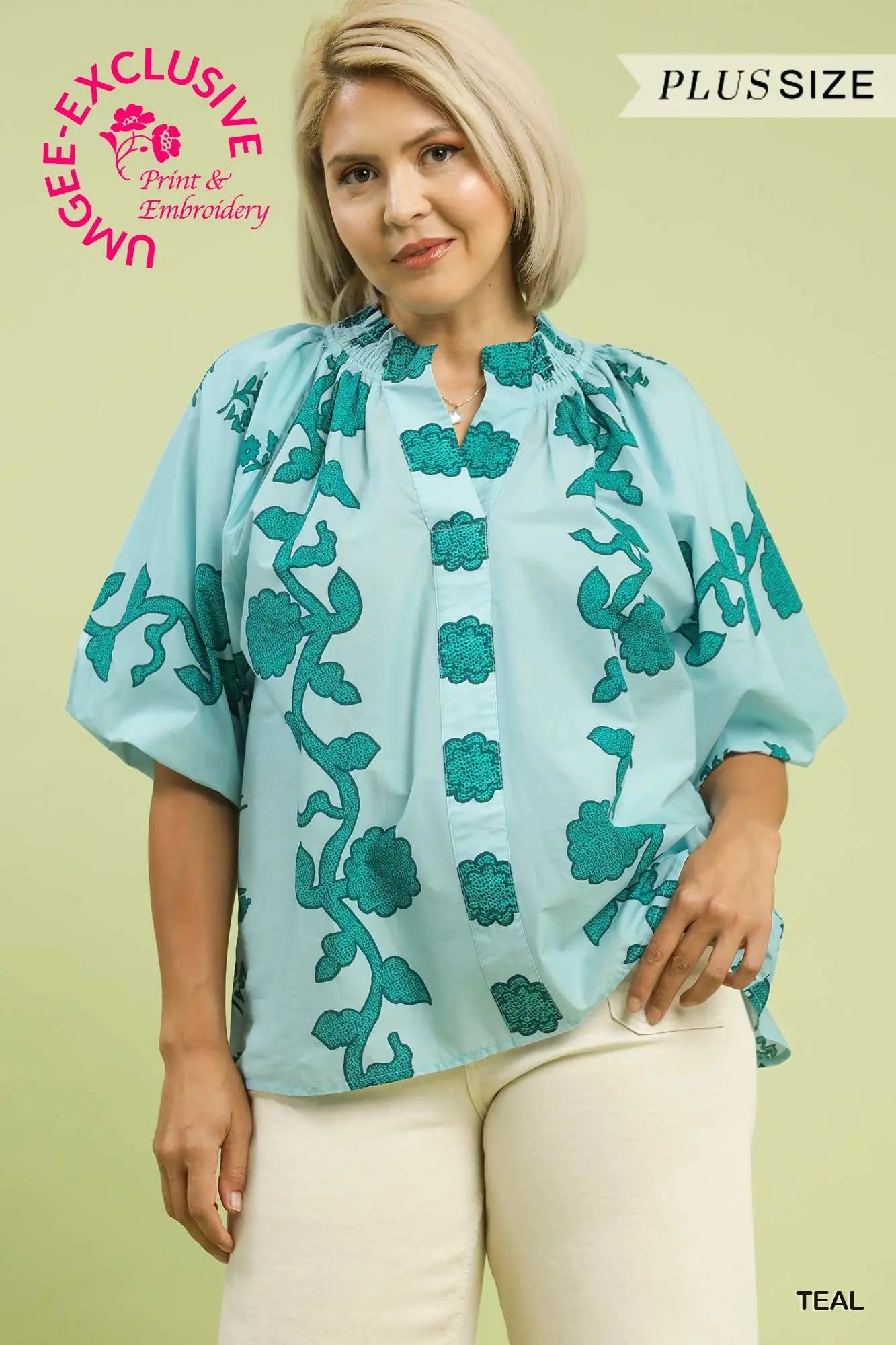 Sammy Patterned Blouse - PLUS
