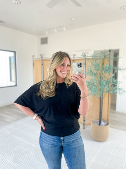 Cassie Ribbed V-Neck Top