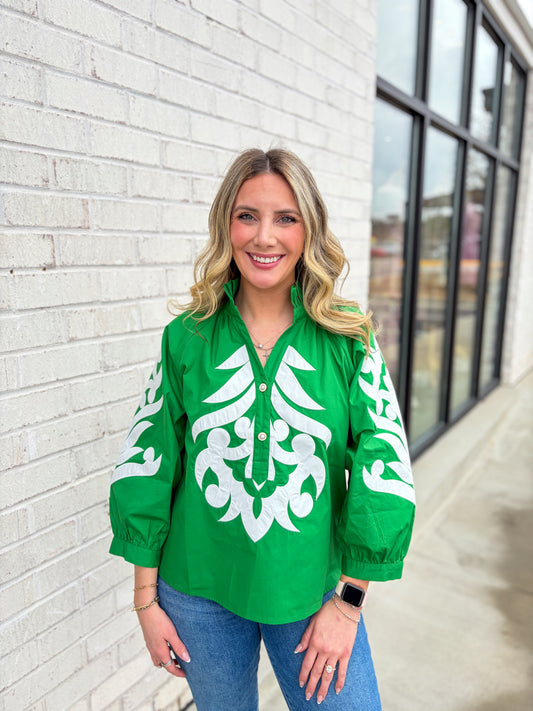 Jill High Collar Blouse