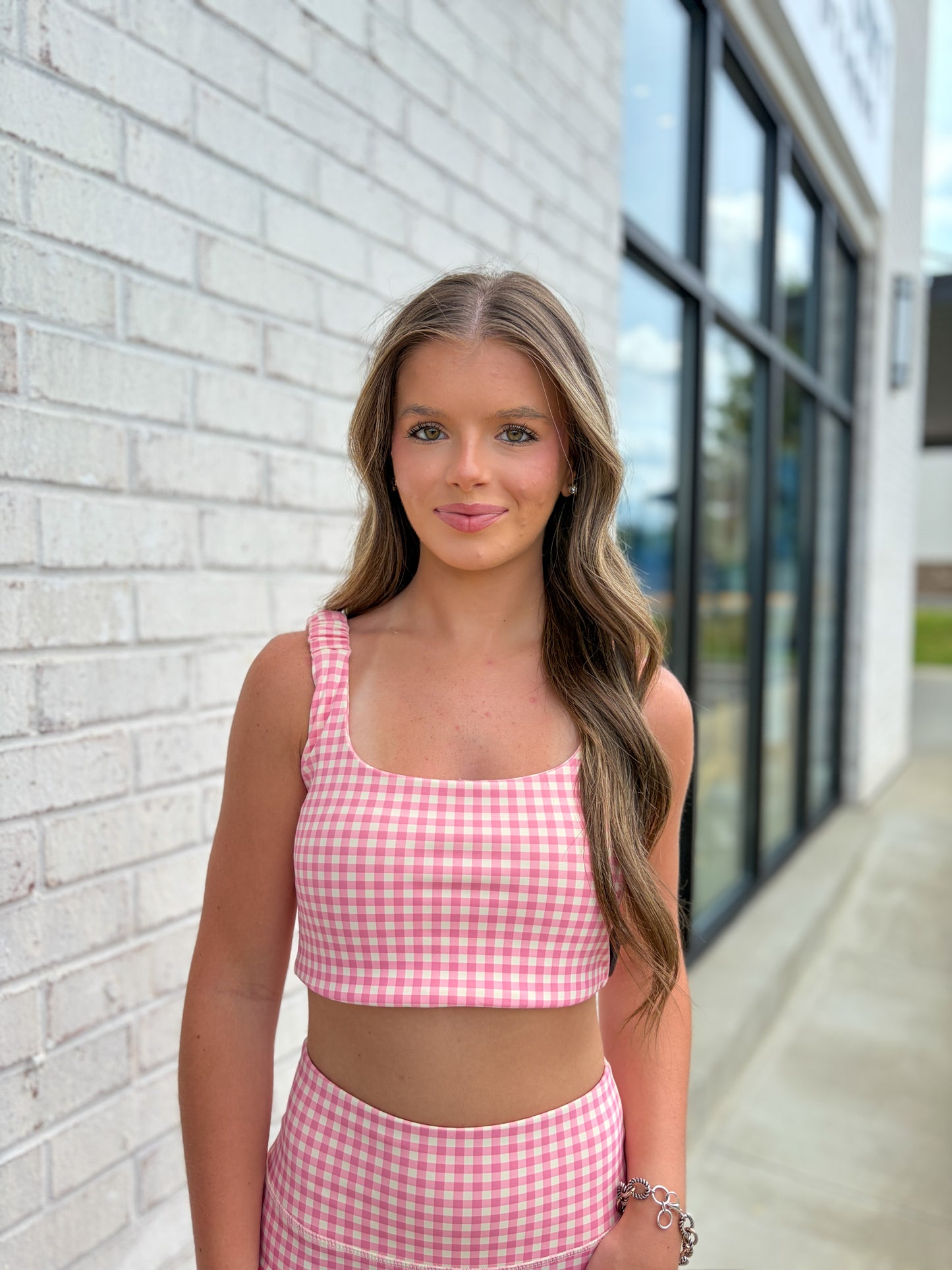 Gingham Athletic Top