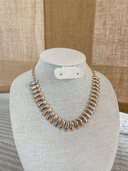Two Toned Statement Necklace