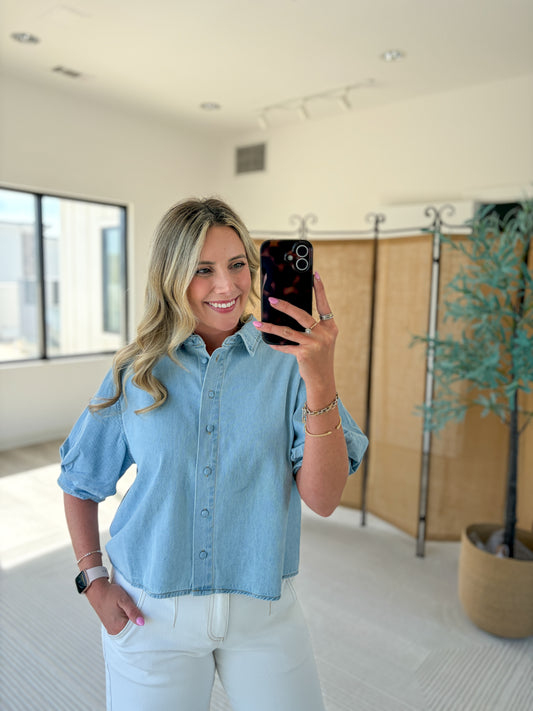 Julie Denim Top