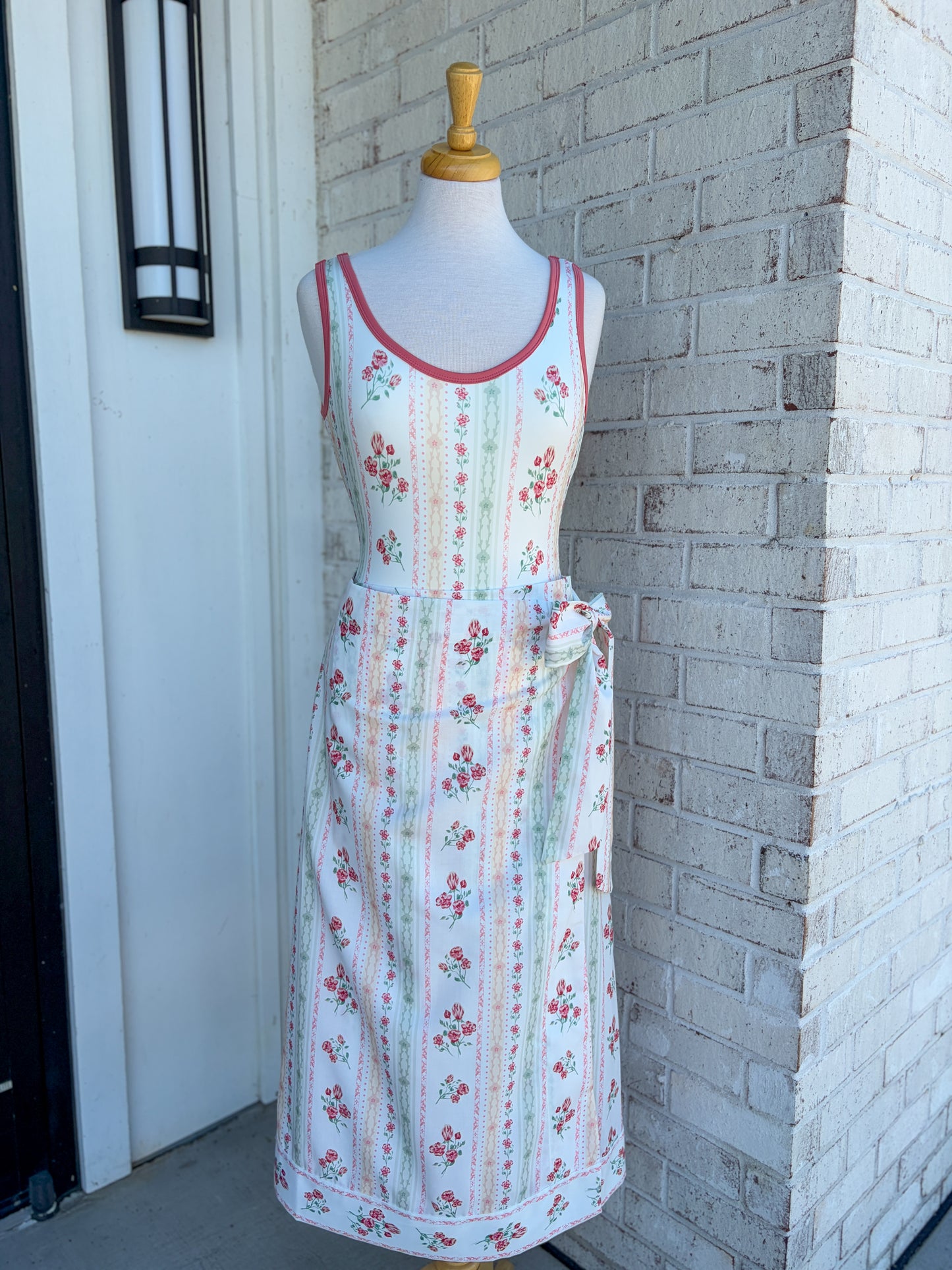 One Piece Floral Swimsuit & Skirt