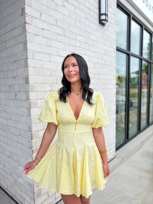 Riser Puff Sleeve Dress