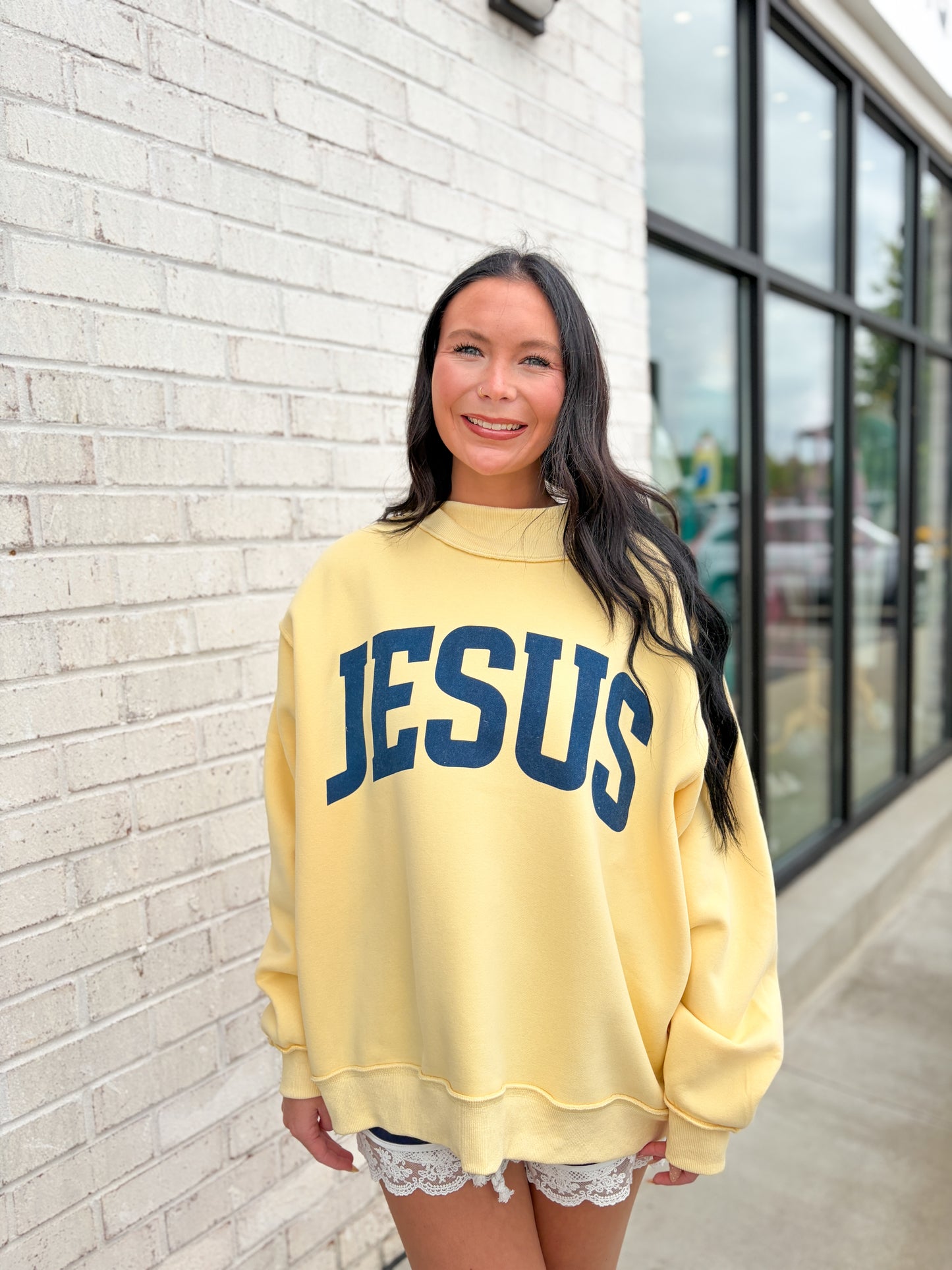 Jesus/God Is Good Mock Neck