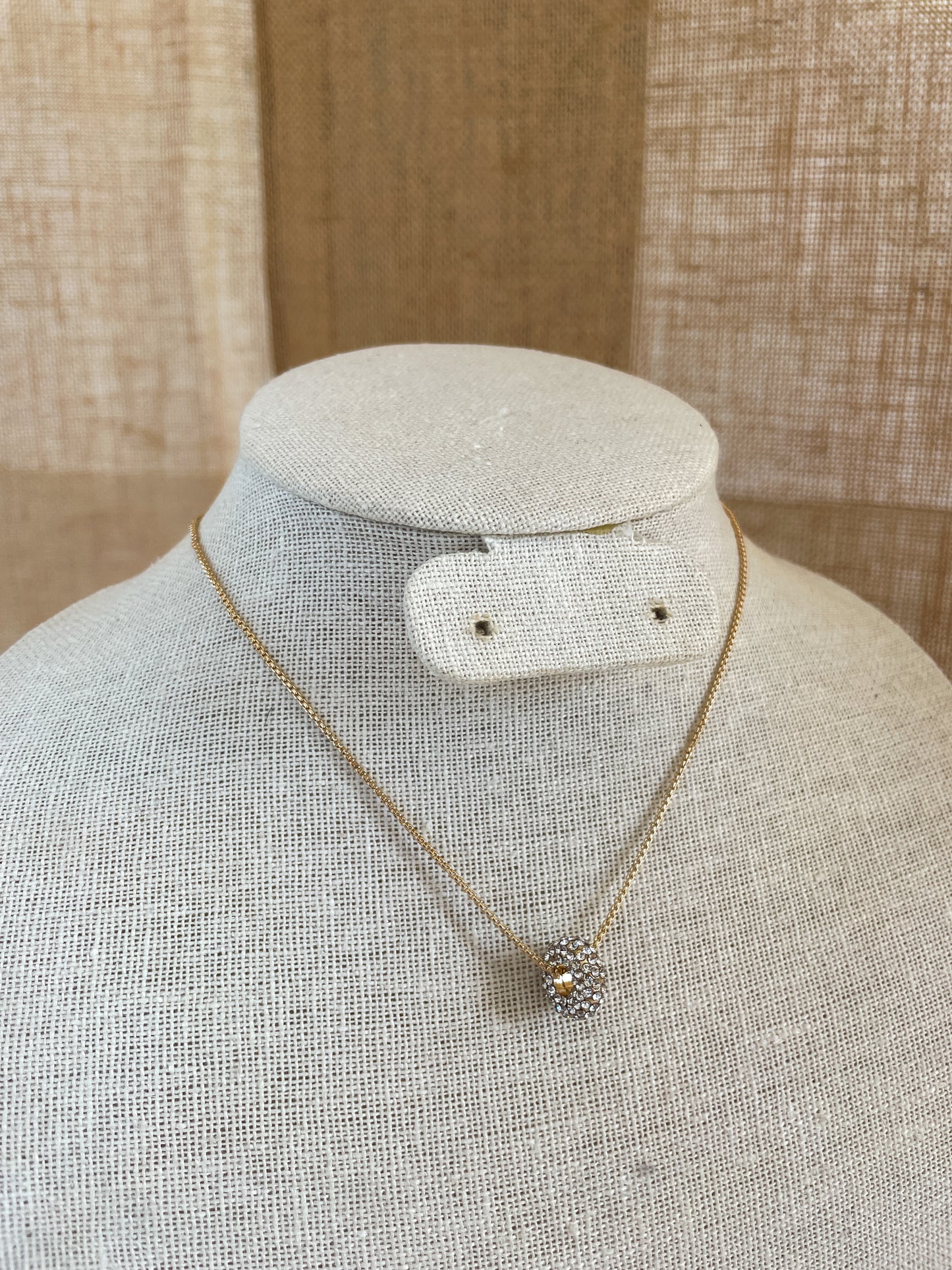 Rhinestone Hoop Necklace