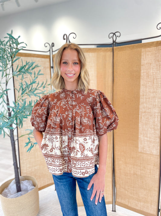 Shelly Button Up Top