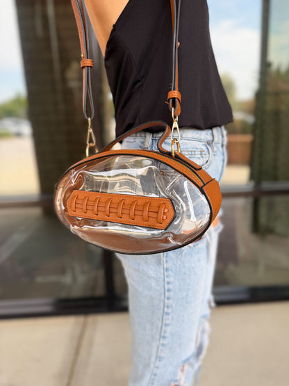 Football Clear Stadium Bag - Brown