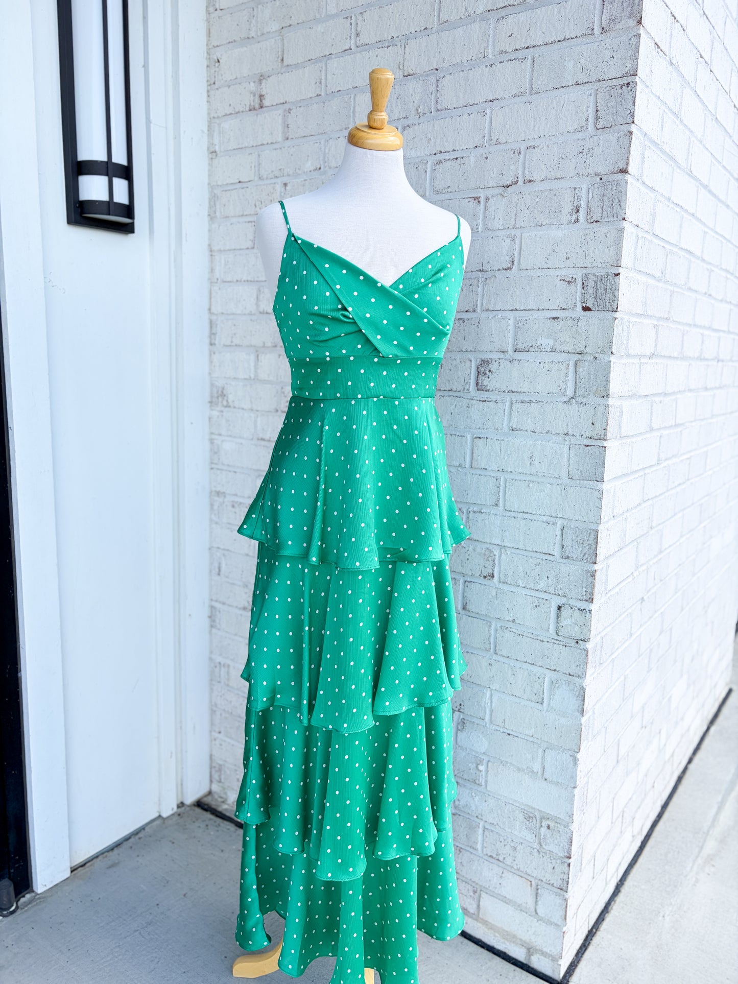 Polka Dot Tiered Maxi Dress