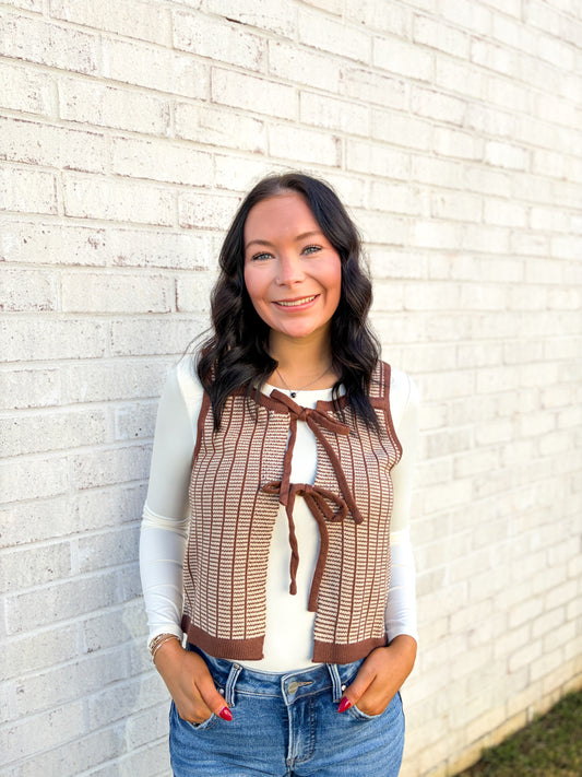 Knit Tie Front Cardigan