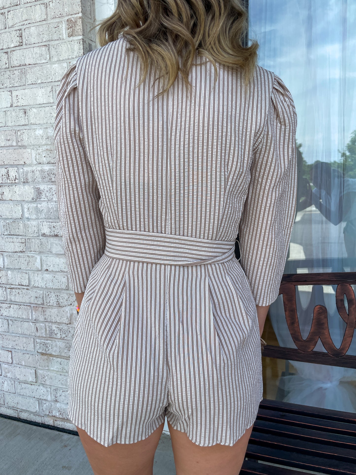 Savannah Striped Romper