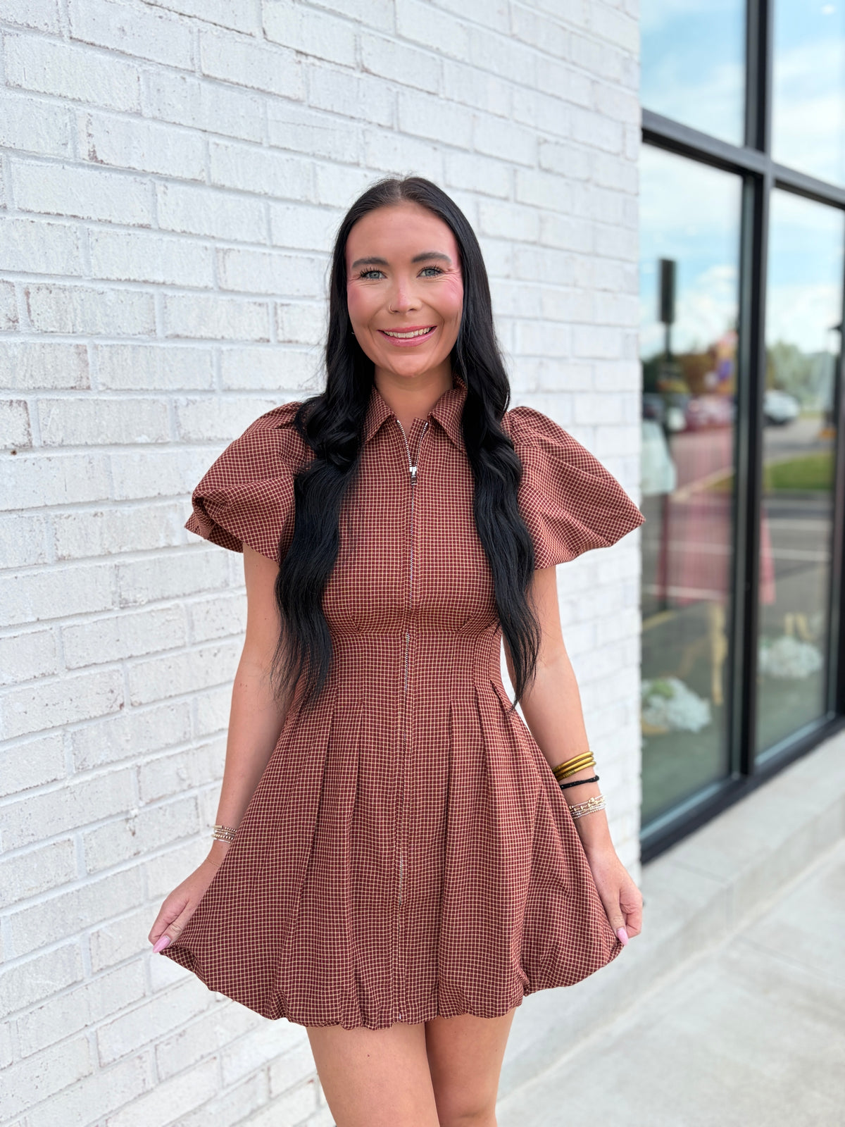 Blaise Gingham Mini Dress