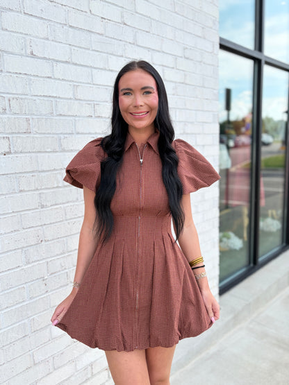 Blaise Gingham Mini Dress