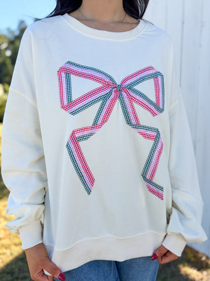 Christmas Bow Crewneck