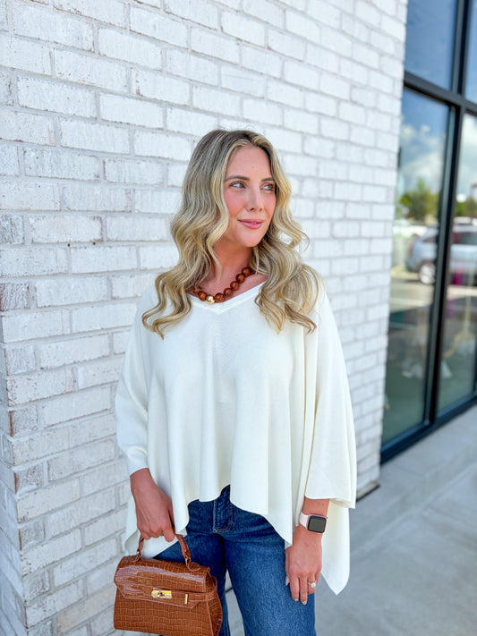 Oversized V-Neck Top