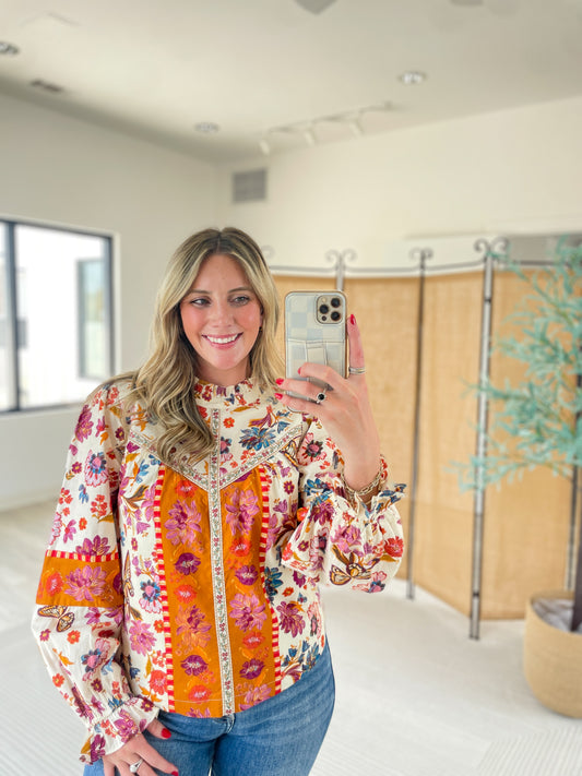Floral Detail Blouse