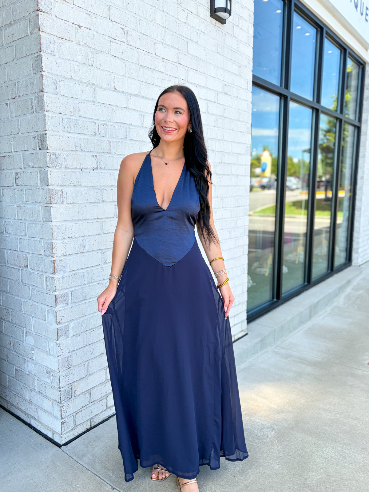 Gracie V-Neck Maxi Dress