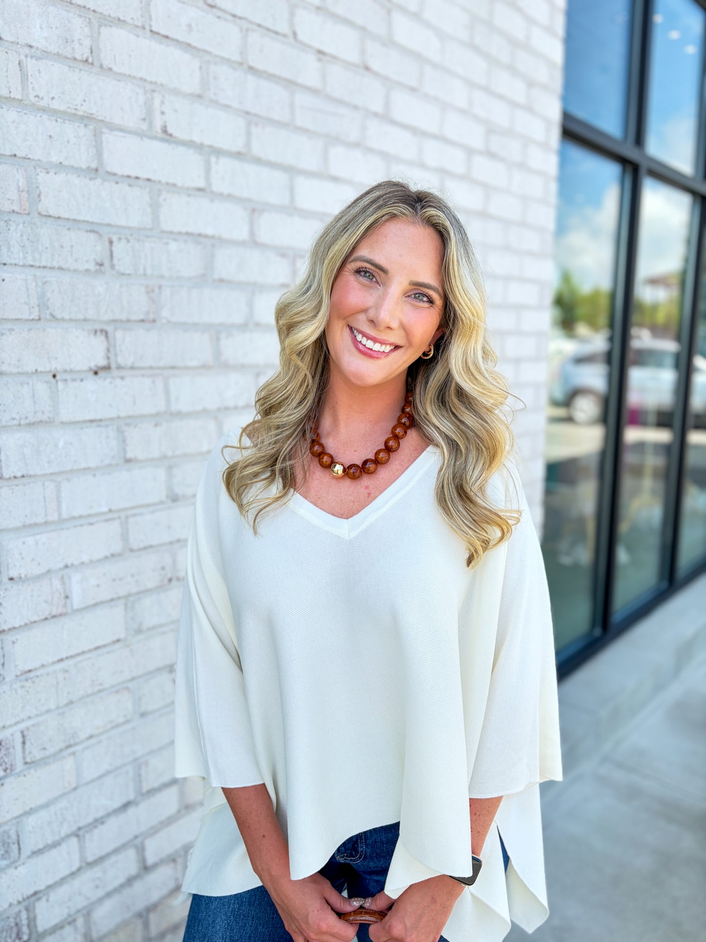 Oversized V-Neck Top