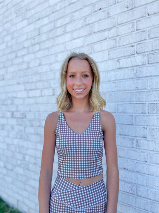 Gingham Athletic Top