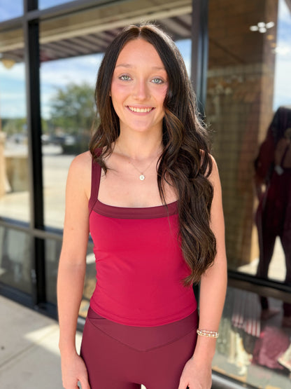 Dark Cherry Athletic Top