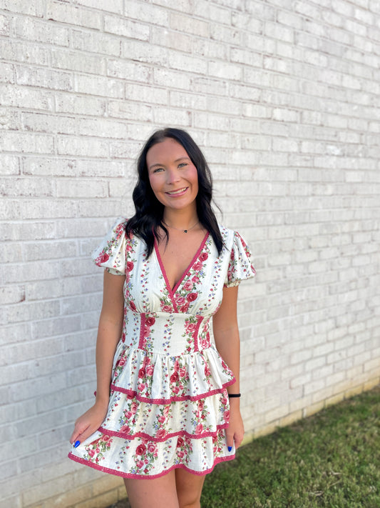 Lucy Floral Romper Dress