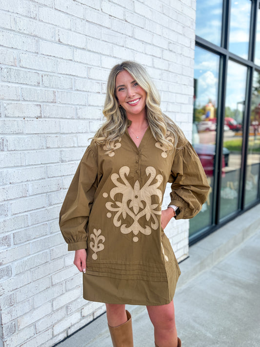 Carson V-Neck Mini Dress