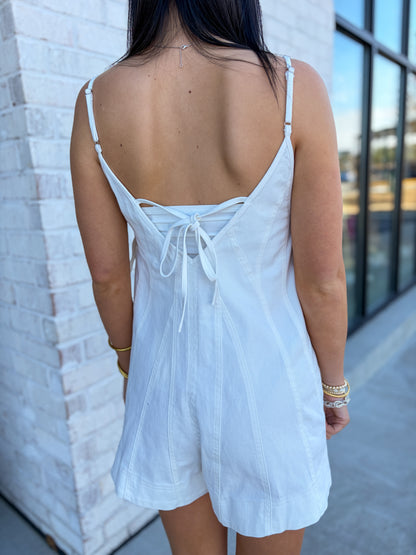 Georgie White Denim Romper