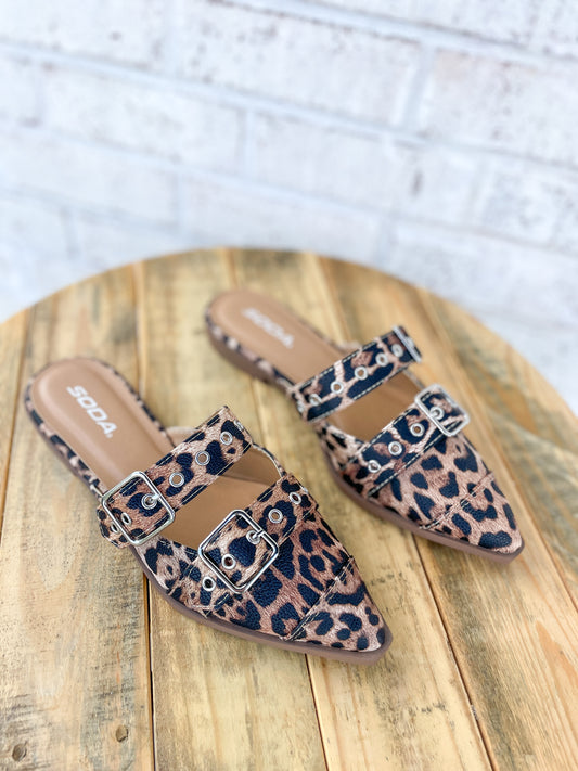 Usual Leopard Buckle Slip On