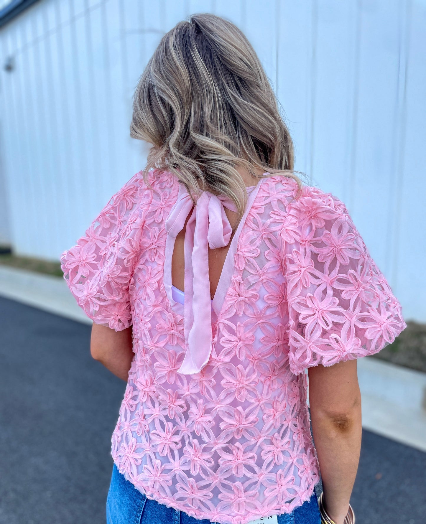 Flower Textured Top