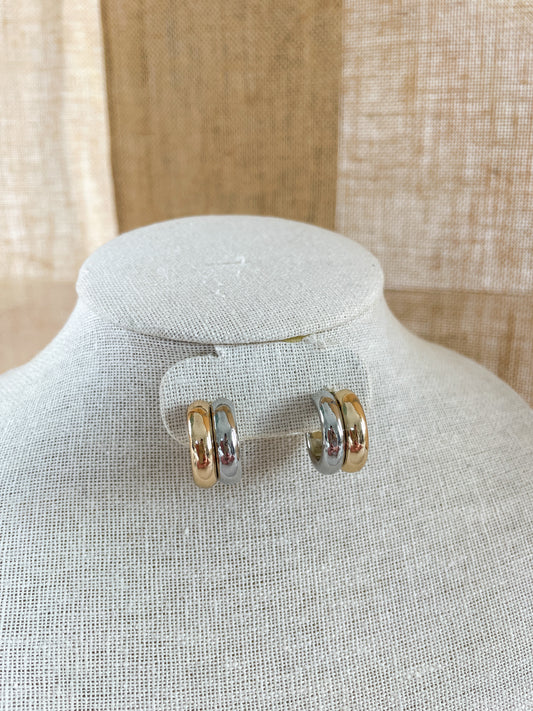 Gold & Silver Hoop Earrings