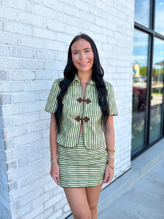 Rhodes Striped Skirt