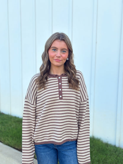 Hadleigh Knit Striped Top