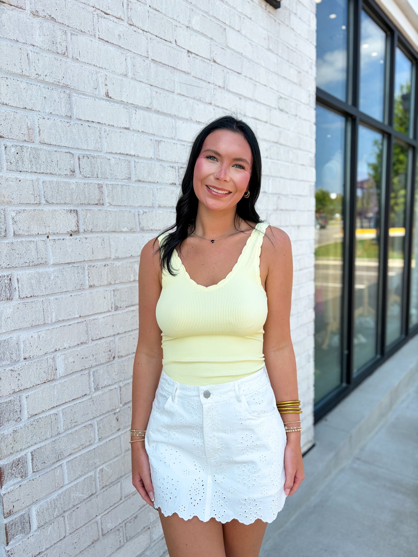 Eyelet Mini Skort