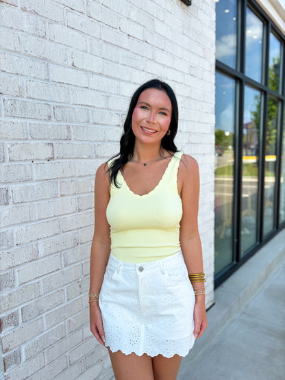 Eyelet Mini Skort