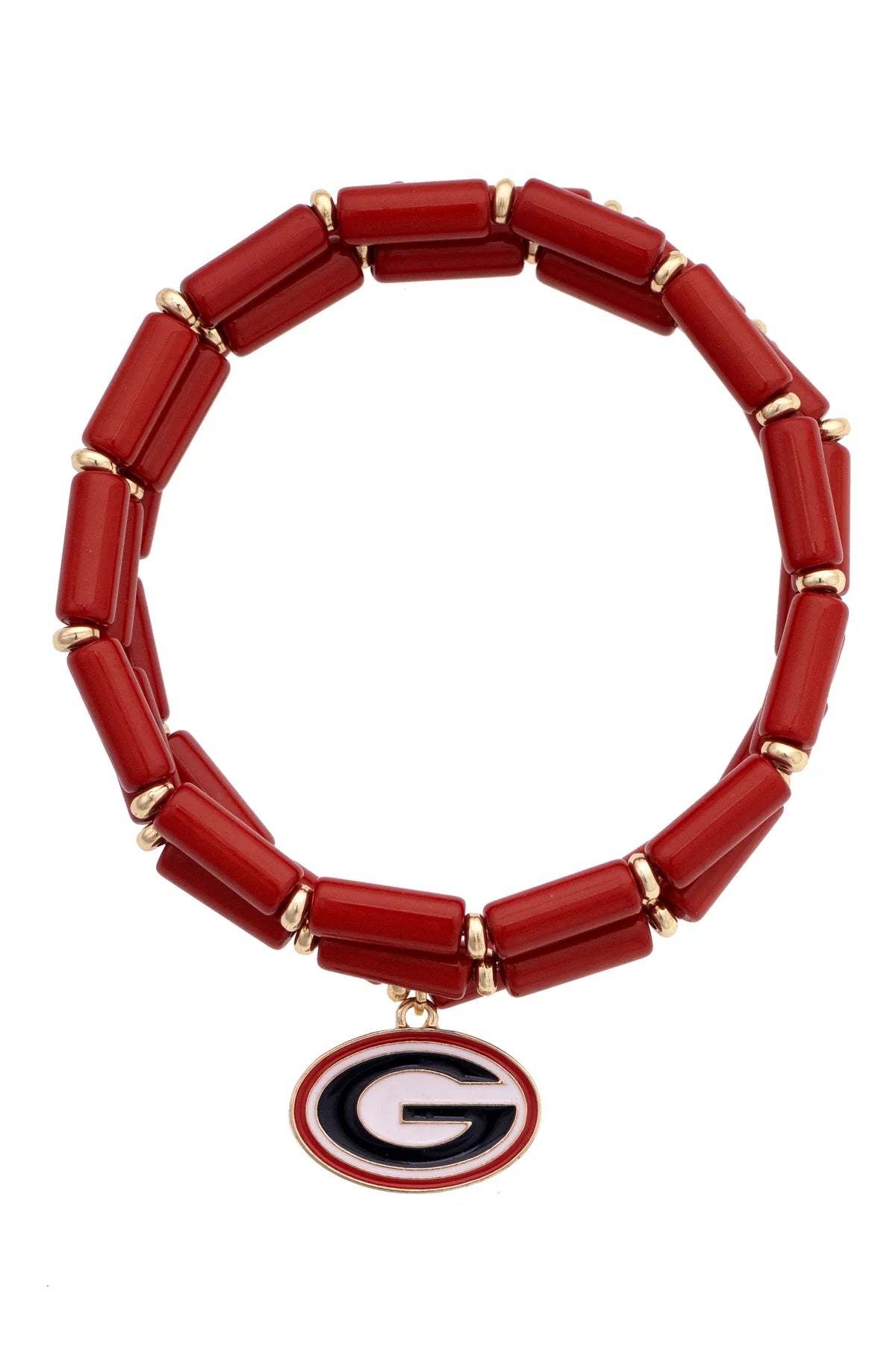 Georgia Bulldogs Logo Beaded Bracelet