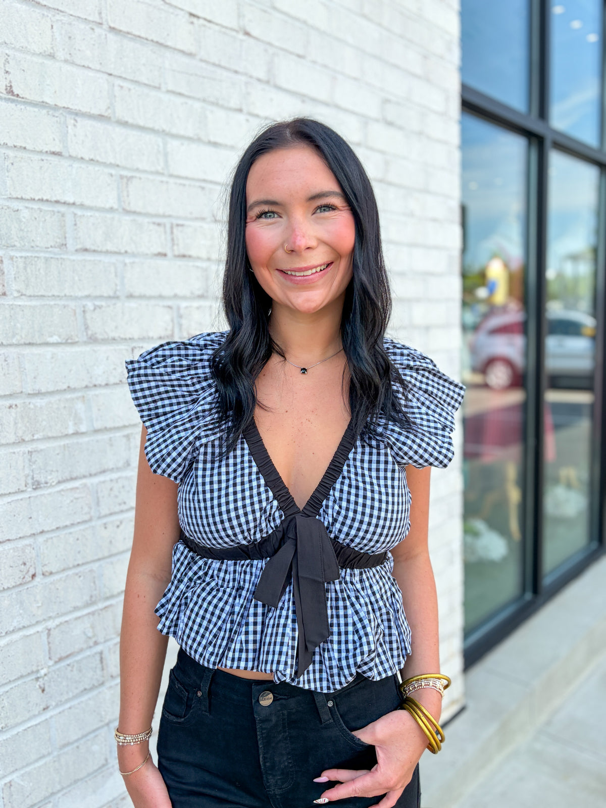 Skye Gingham Top