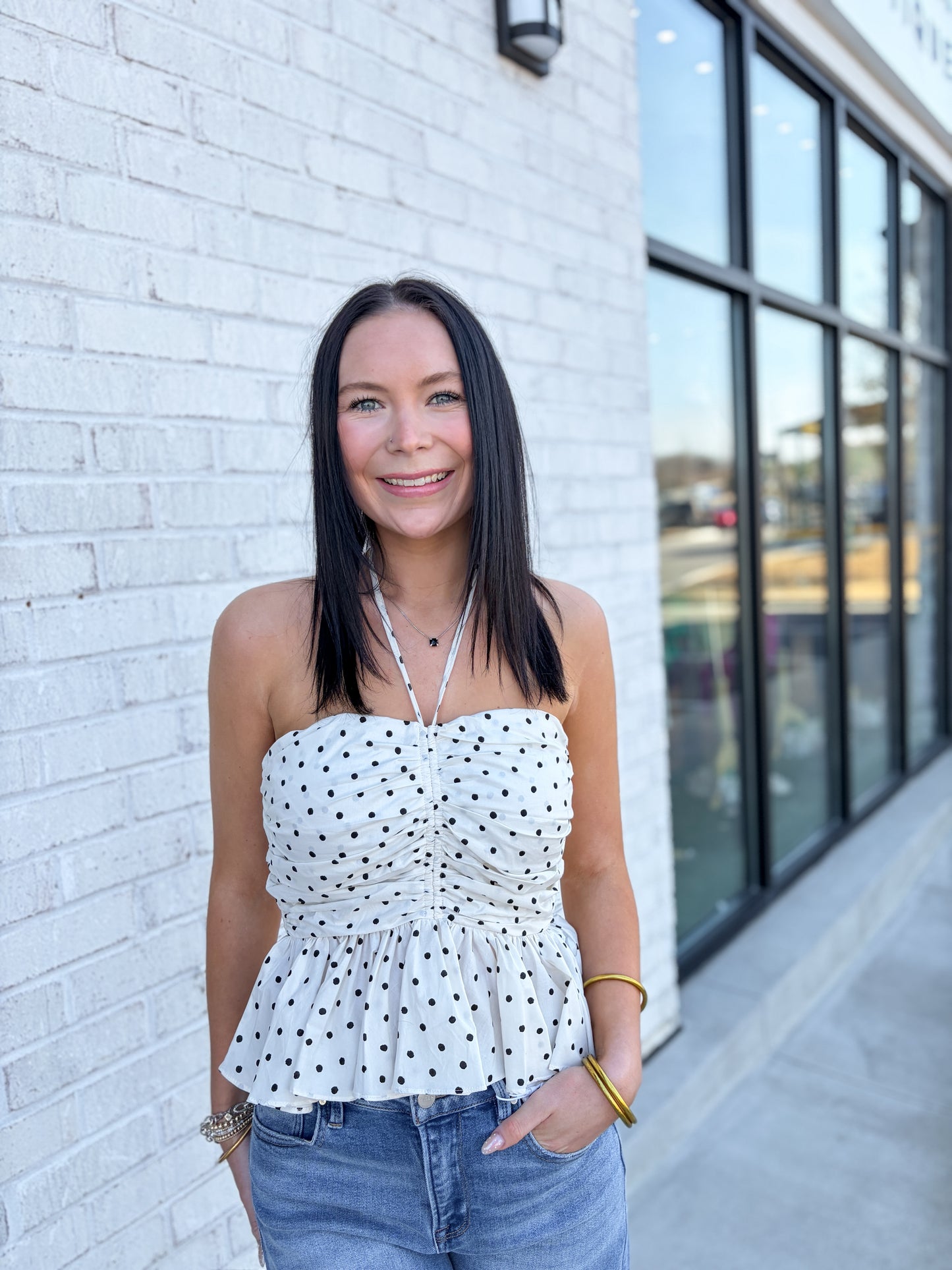 Tillie Polka Dot Cropped Top