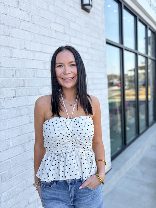 Tillie Polka Dot Cropped Top