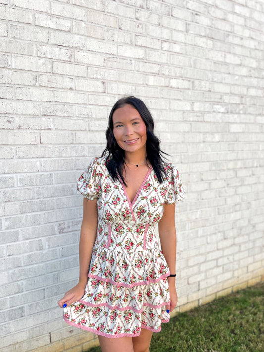 Lucy Floral Romper Dress