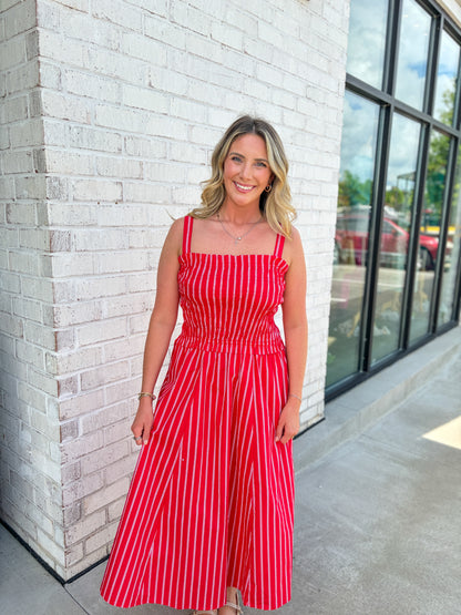 Taylor Striped Midi Dress